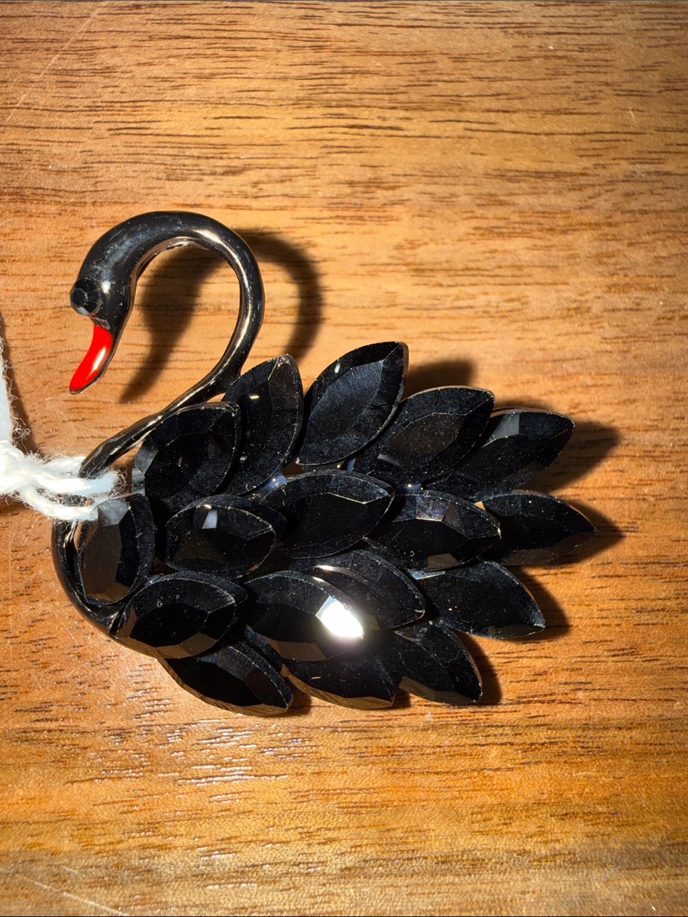 Black Swan Crystal Brooch Pin - Elegant Women's Accessory